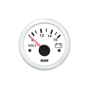 KUS Volt Meter Gauge 8-16V – WHITE